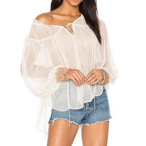 Elegant White Sheer Women's Top